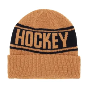 HOCKEY STRIPE BEANIE MUSTARD