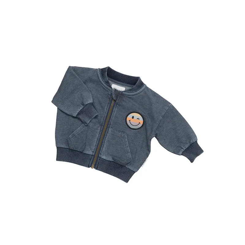 Huxbaby Rainbow Smiley Retro Pocket Track Jacket