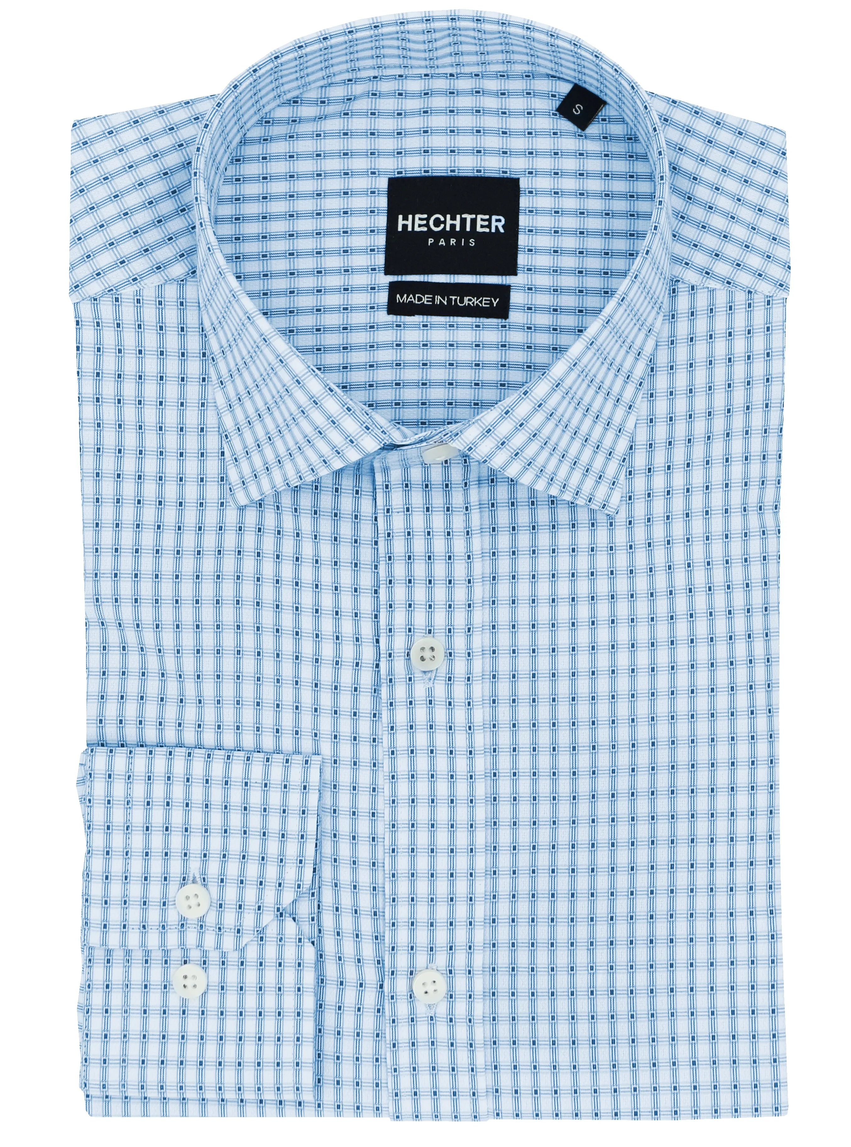 Jacque Business Blue Checked Shirt