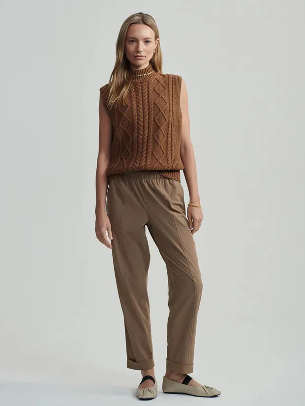 Joilette Roll Neck Vest - Caramel Pecan