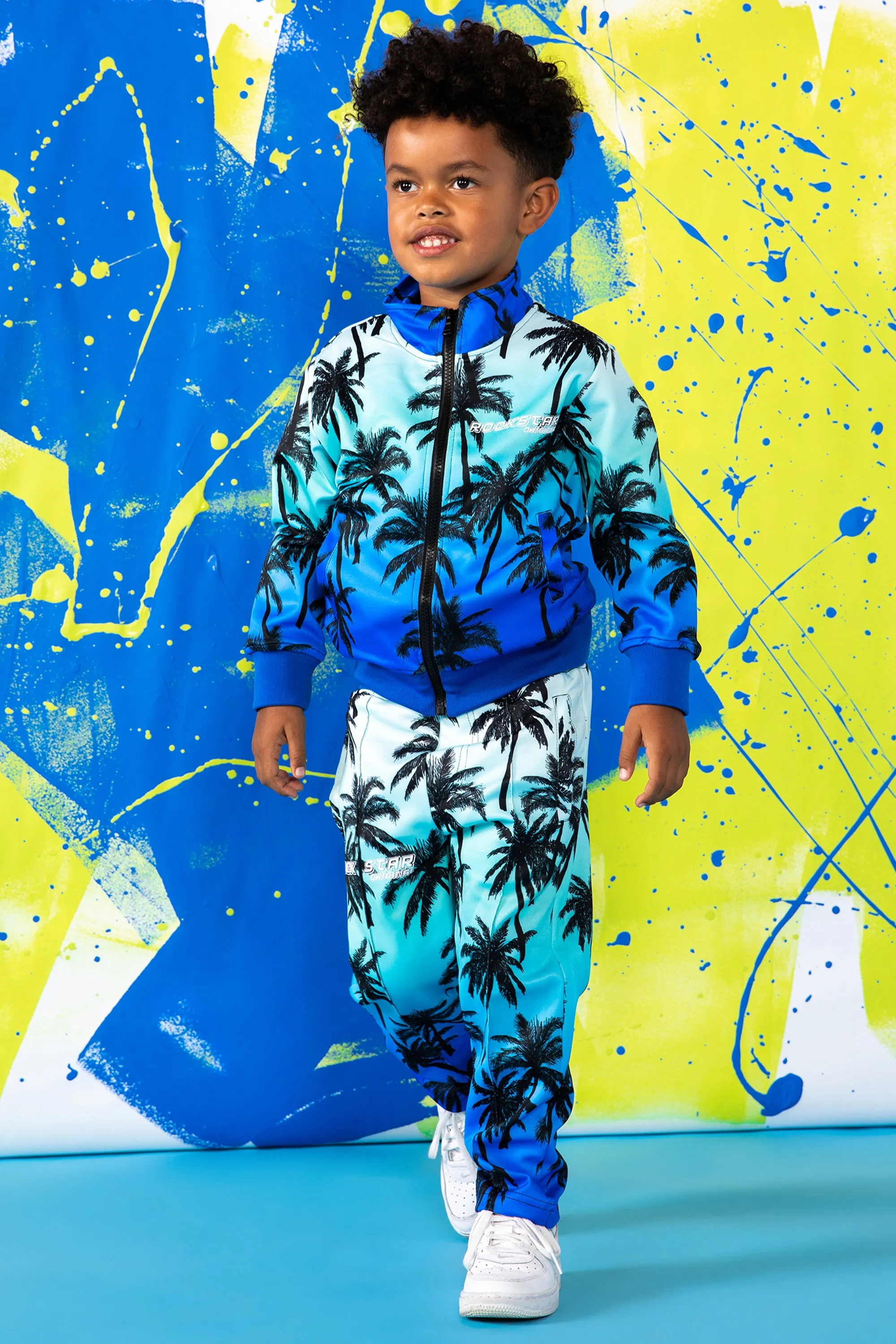 Kids Blue Eves Palm Print Set