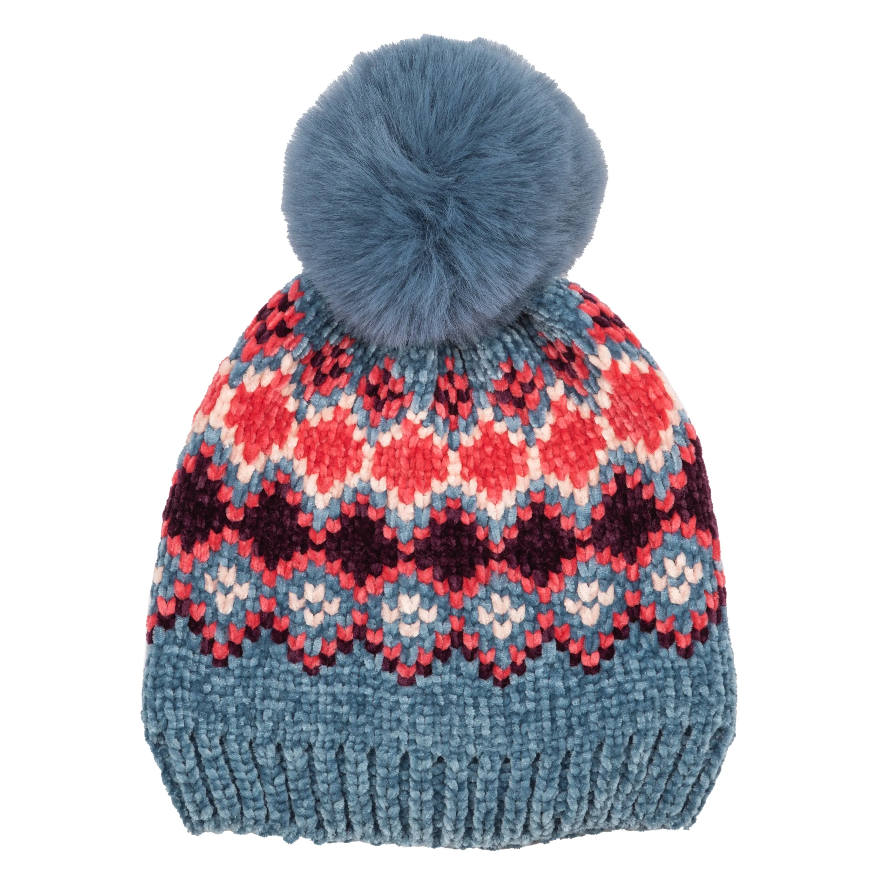 Kid's Chenille Jacquard Knit Beanie