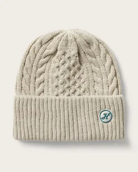 Kids Vulcan Cable Knit Beanie in Grey Sage