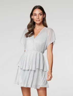 Kyra Plisse Skater Mini Dress