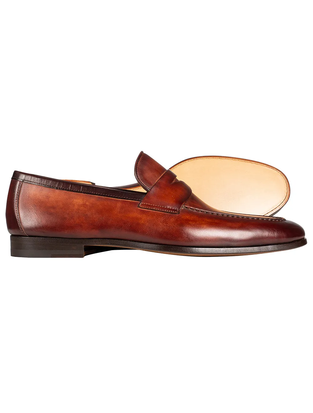 Leather Slip On Loafer Cognac