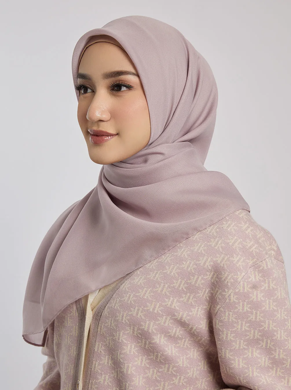 LIGHT VOILE SCARF PLAIN ROSE DUST