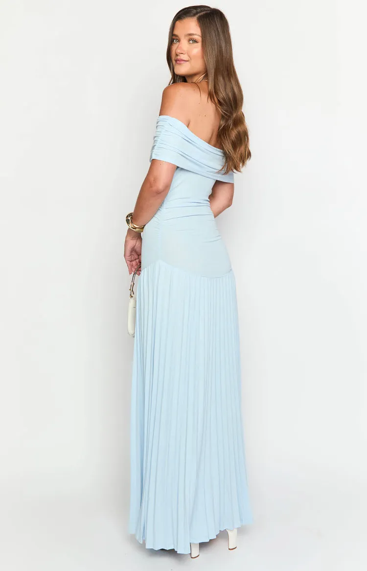 Lioness Field Of Dreams Soft Blue Maxi Dress