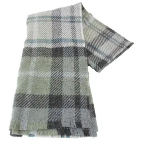 Locharron of Scotland Fearne Gordon Dress British Wool Scarf - Pearl White/Blue/Green