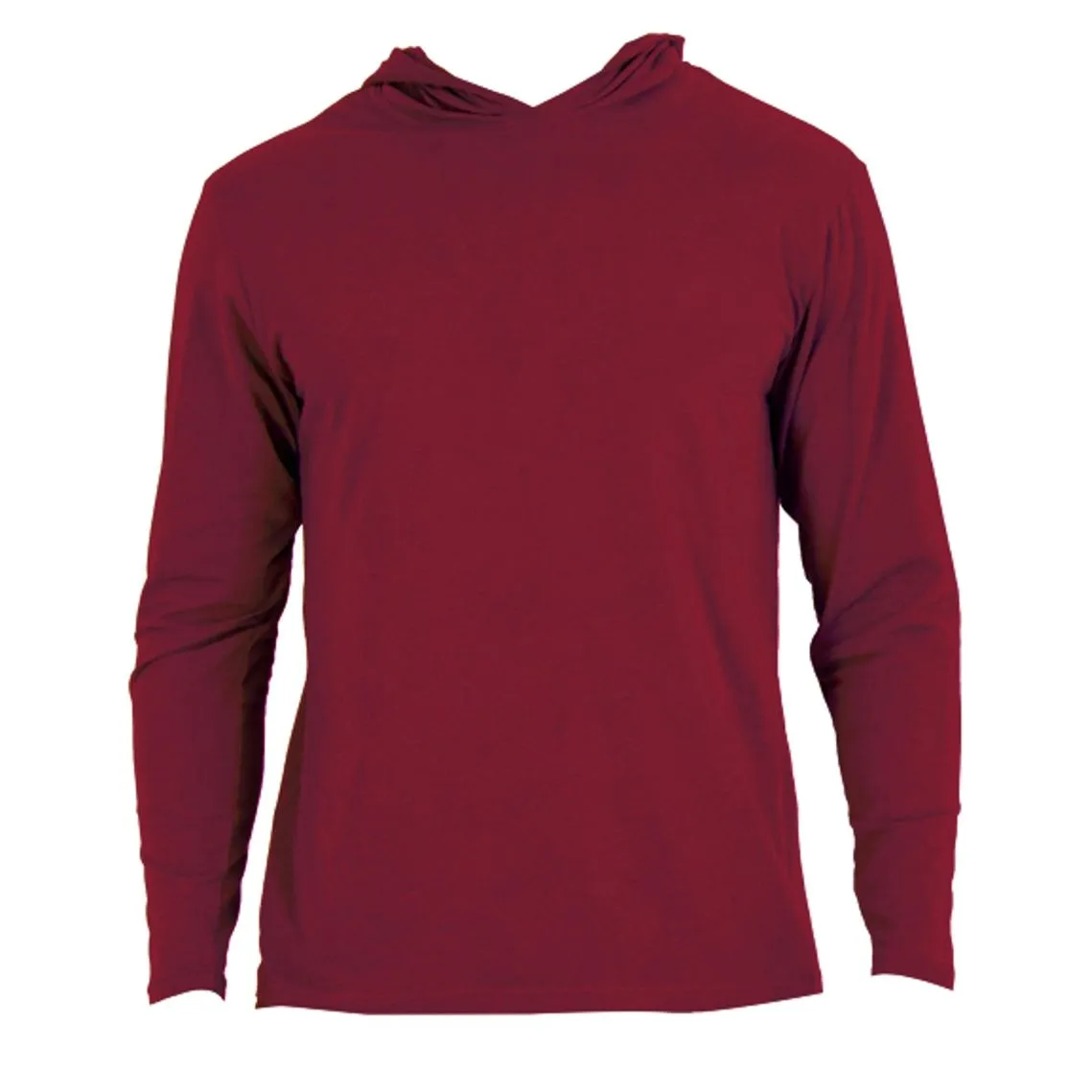 Long Sleeve Hoodie Lounge Shirt in Burgundy by Wood Underwear