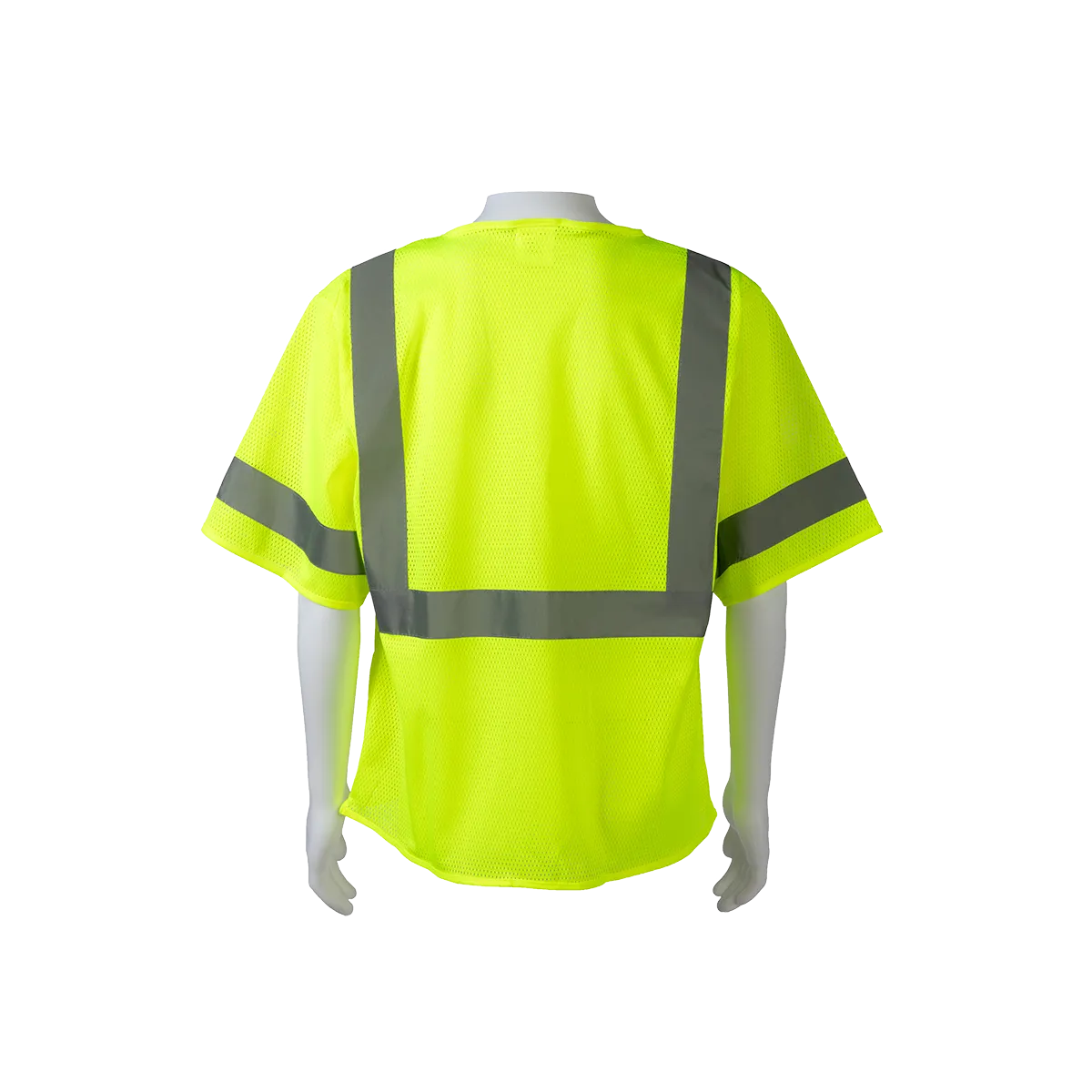 LVM3 ANSI 107-2020 CLASS 3 Vest, Lime Mesh Hook & Loop Closure