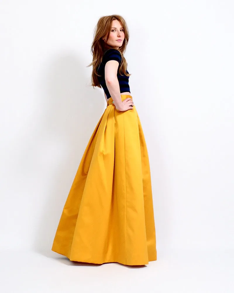 Marigold Satin Ball Gown Skirt