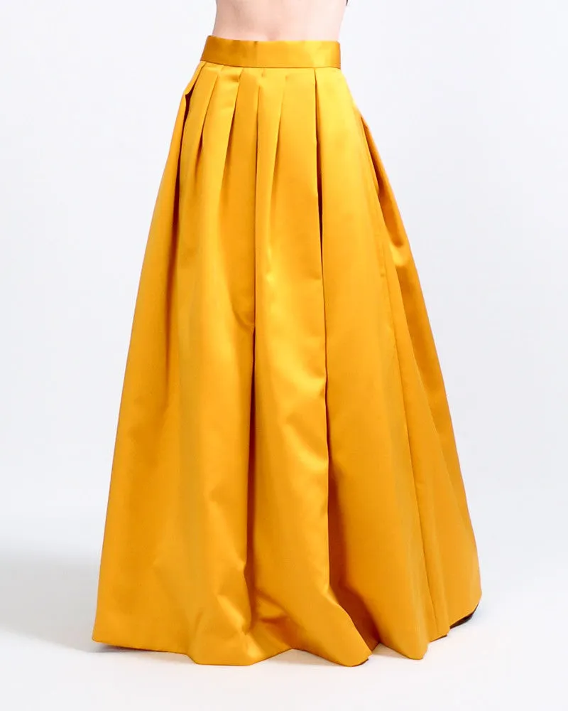 Marigold Satin Ball Gown Skirt