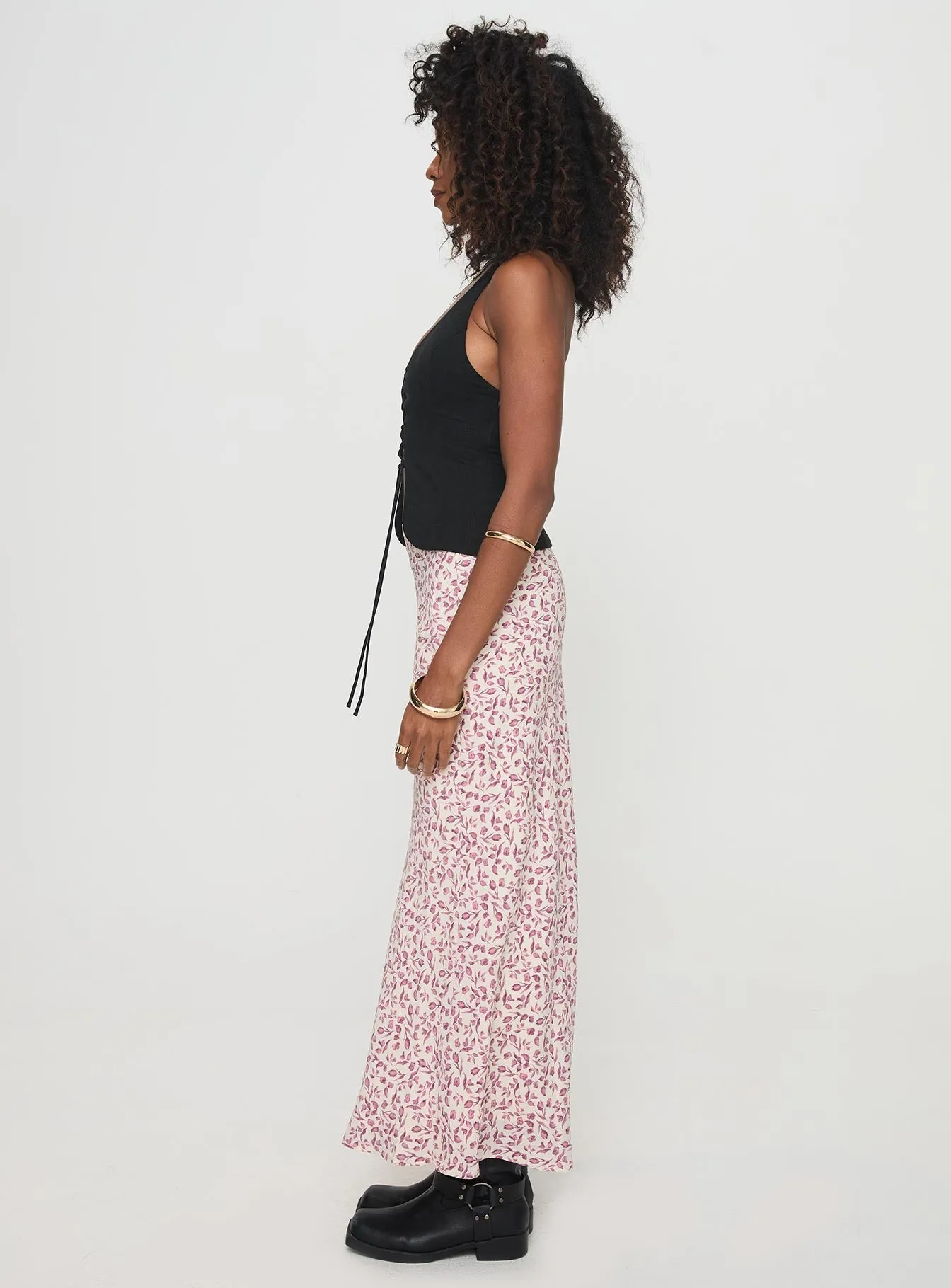 Mariposa Maxi Skirt Beige Floral