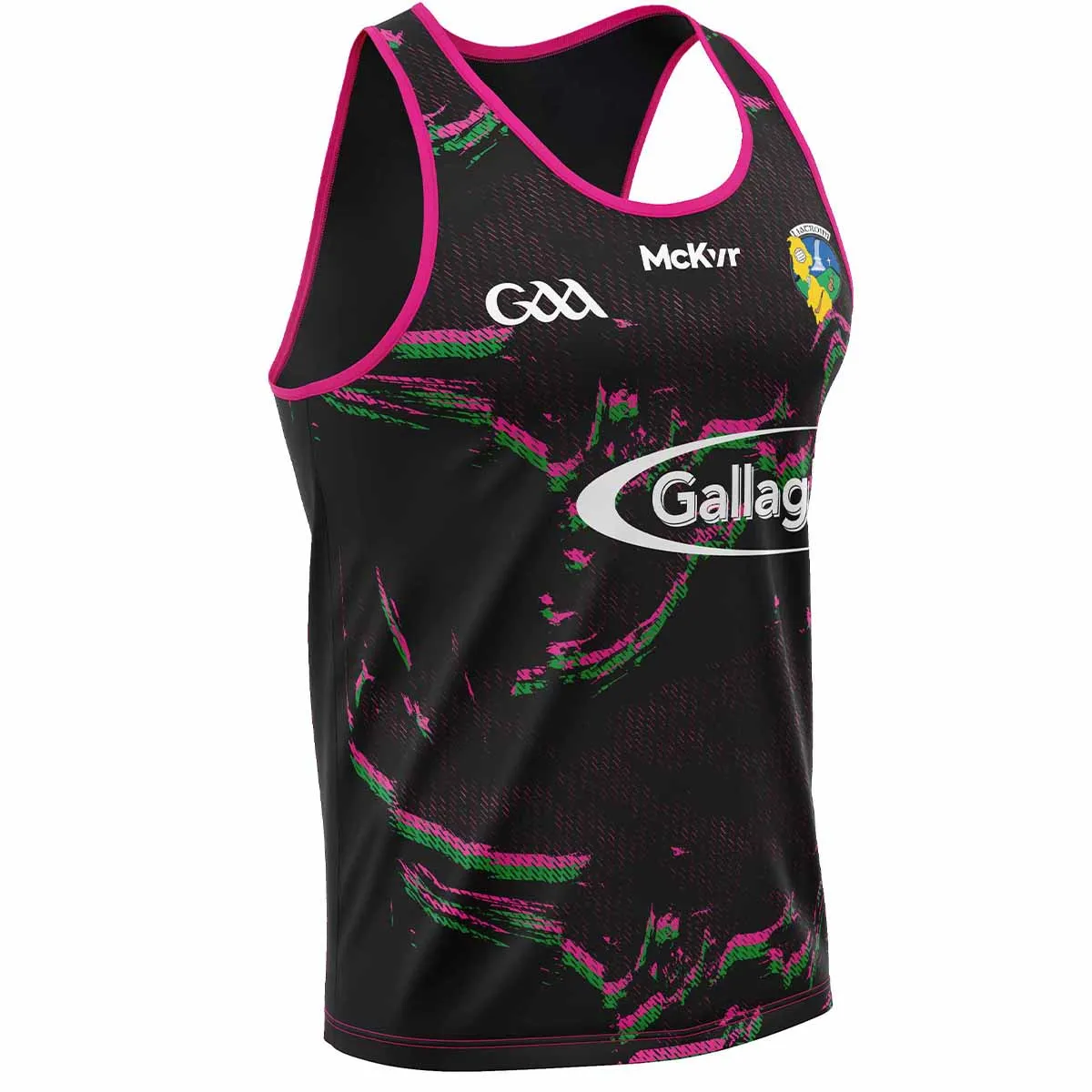 Mc Keever Leitrim GAA Official Vital Training Vest - Girls - Black/Pink