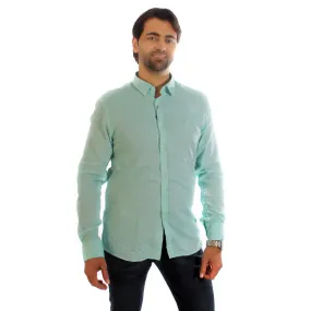 Men shirt- light terqwaz/ made in Turkey -3309