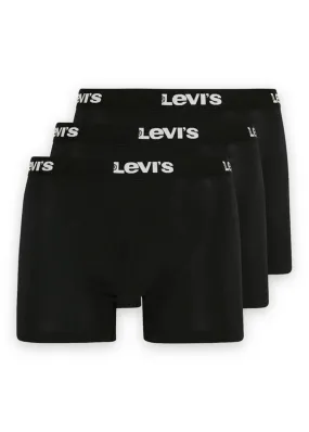 Men's 3 Pack Plain Boxers Set,Black