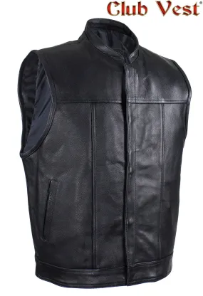 Men's Black Motorcycle Vest by Club Vest®