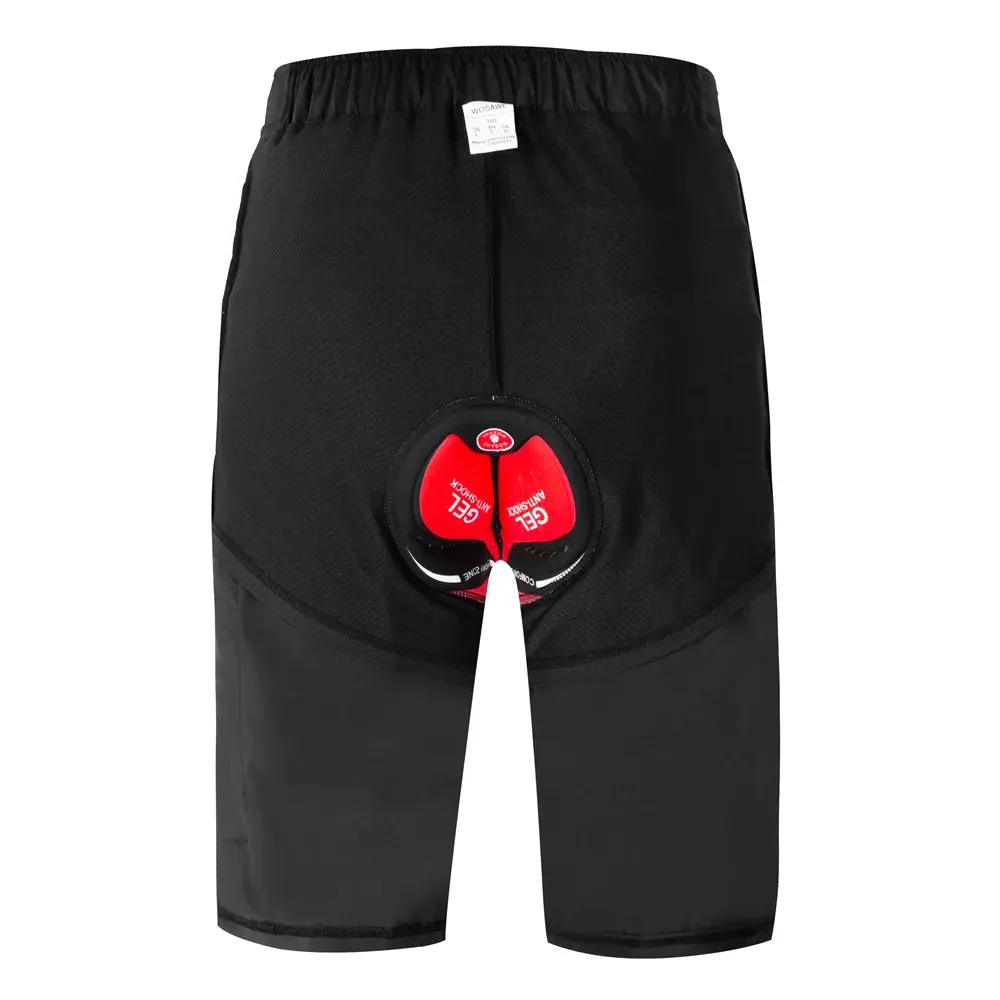 Men's Cycling Padded Shorts With Non-Remove Cycling Underwear Bike Downhill MTB Shorts Loose Fit Sports Bicycle Short