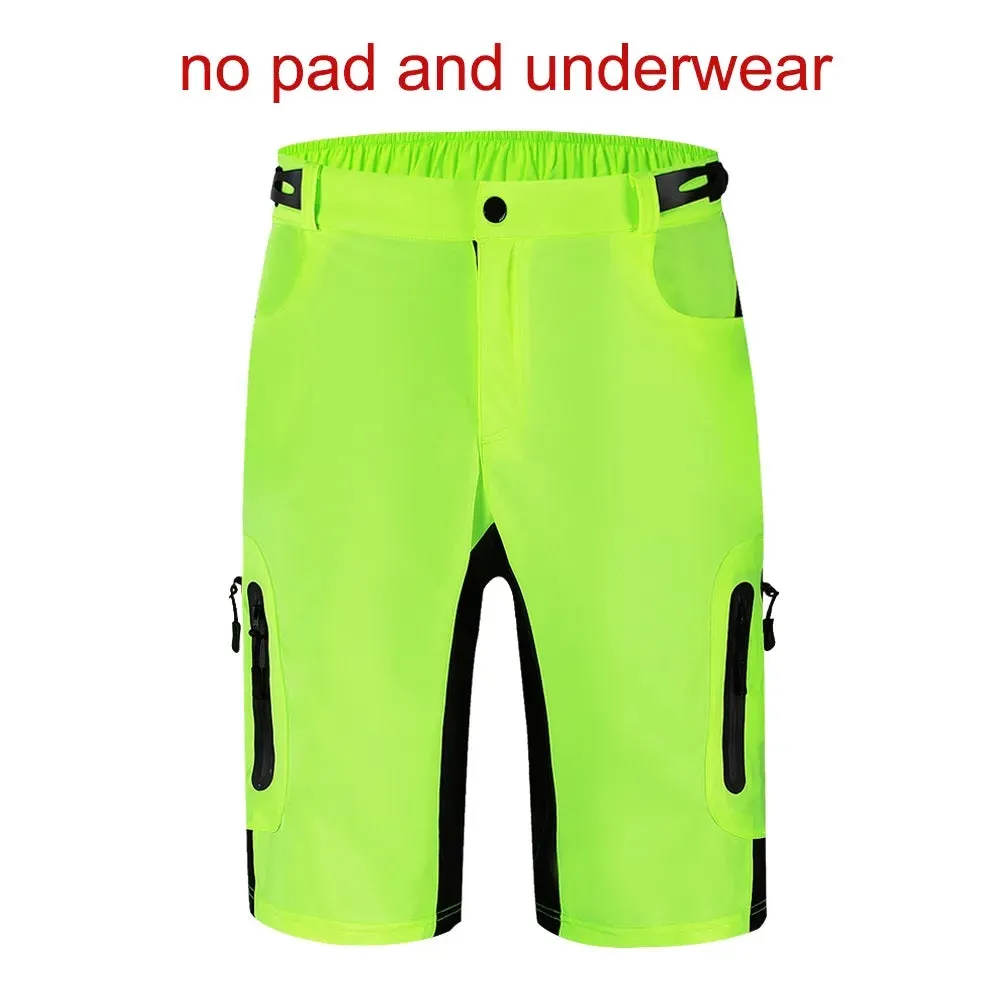 Men's Cycling Padded Shorts With Non-Remove Cycling Underwear Bike Downhill MTB Shorts Loose Fit Sports Bicycle Short