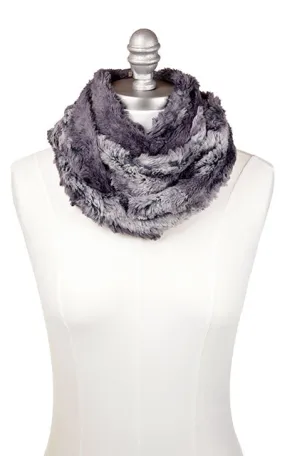 Men's Infinity Scarf - Luxury Faux Fur in Muddy Waters