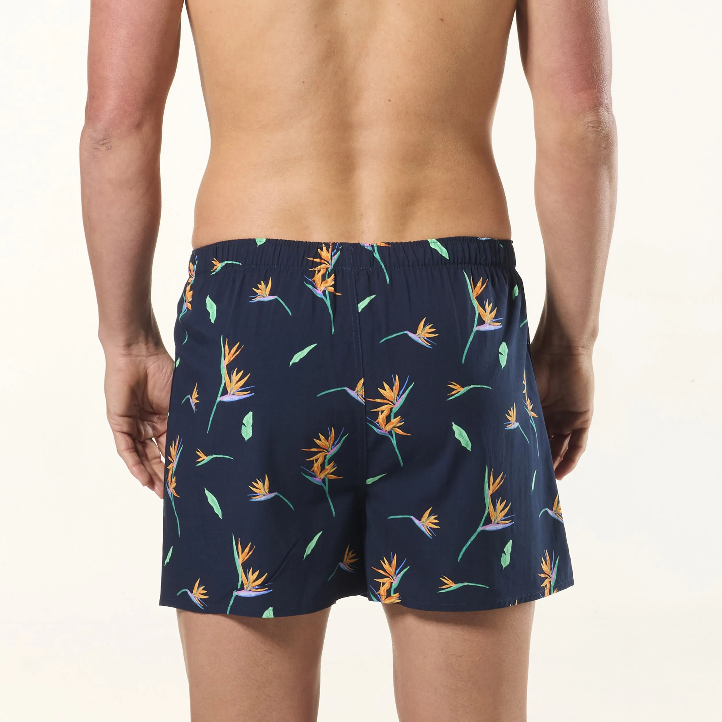 Men's Paradise City Bamboo Boxer Shorts - Navy