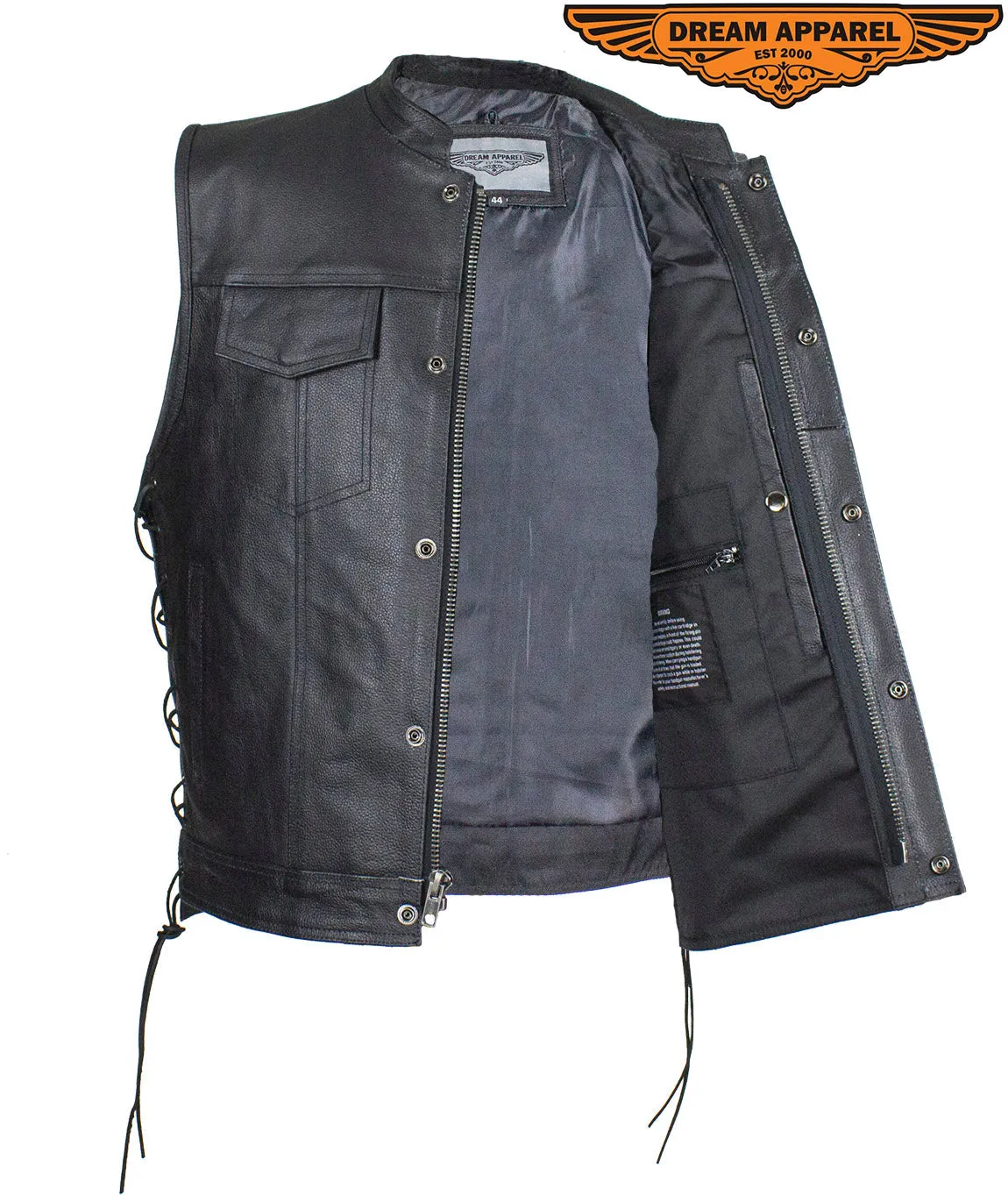 Men's Split Leather Gun Pocket Vest