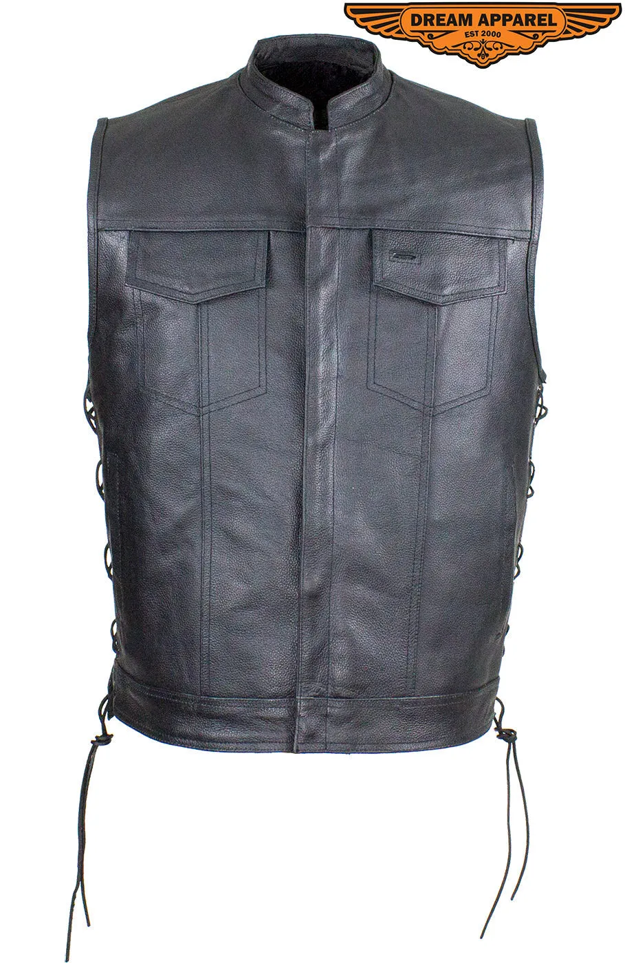 Men's Split Leather Gun Pocket Vest