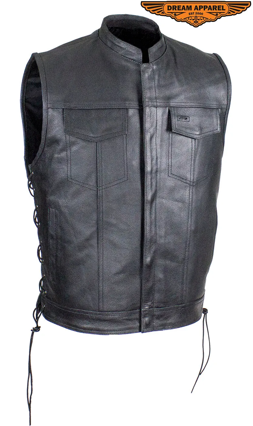 Men's Split Leather Gun Pocket Vest