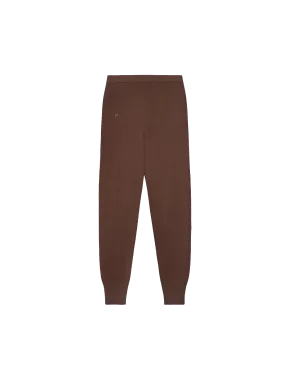 Merino Wool Track Pants—chestnut brown