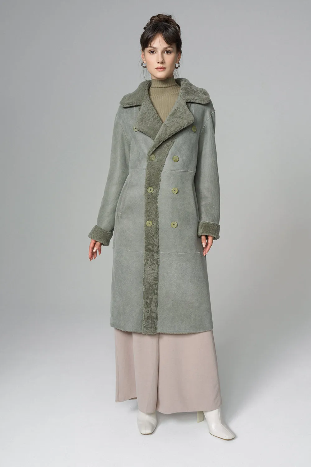 Mint Reversible Genuine Sheepskin Maxi Coat