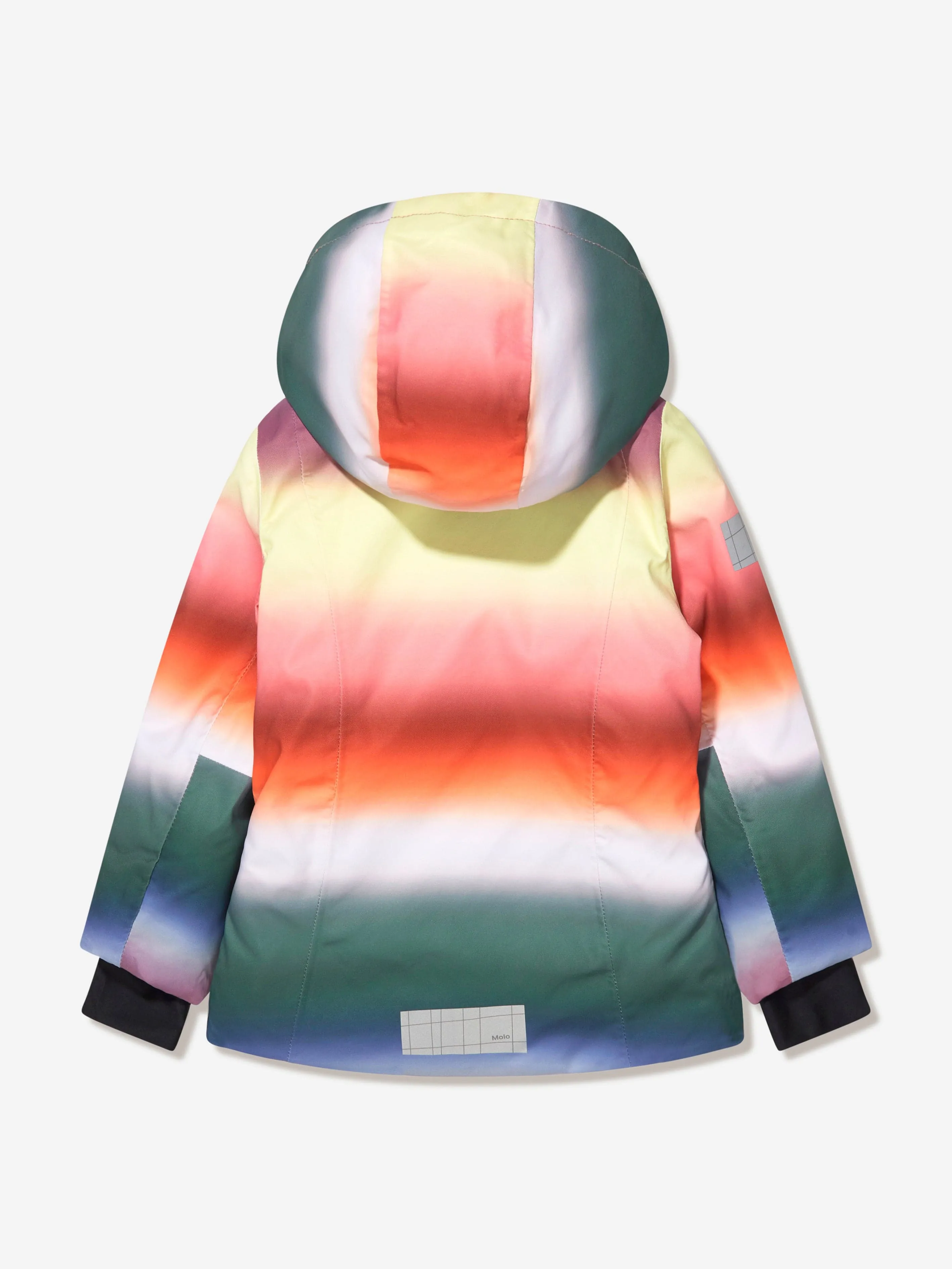 Molo Girls Rainbow Striped Ski Jacket