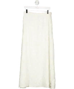 NA-KD White Embroidery Maxi Skirt UK 8