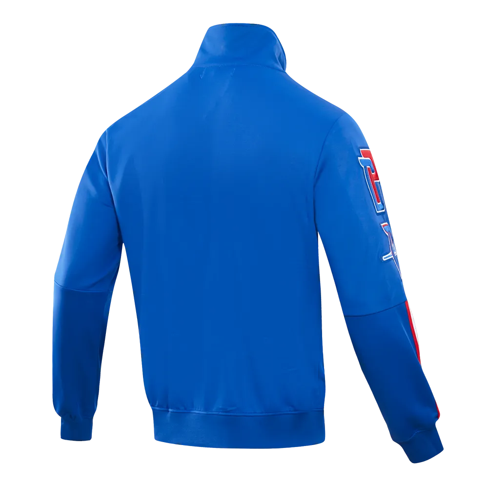 NBA DETROIT PISTONS CLASSIC MEN'S DK TRACK JACKET (ROYAL BLUE)