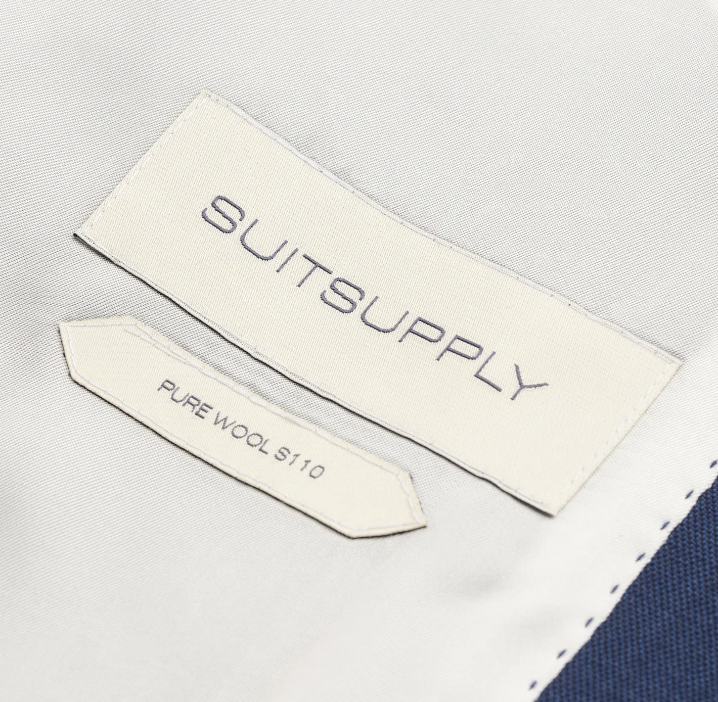 New Suitsupply Havana Mid Blue Wide Lapel Pure Wool All Season Suit - Size 42L