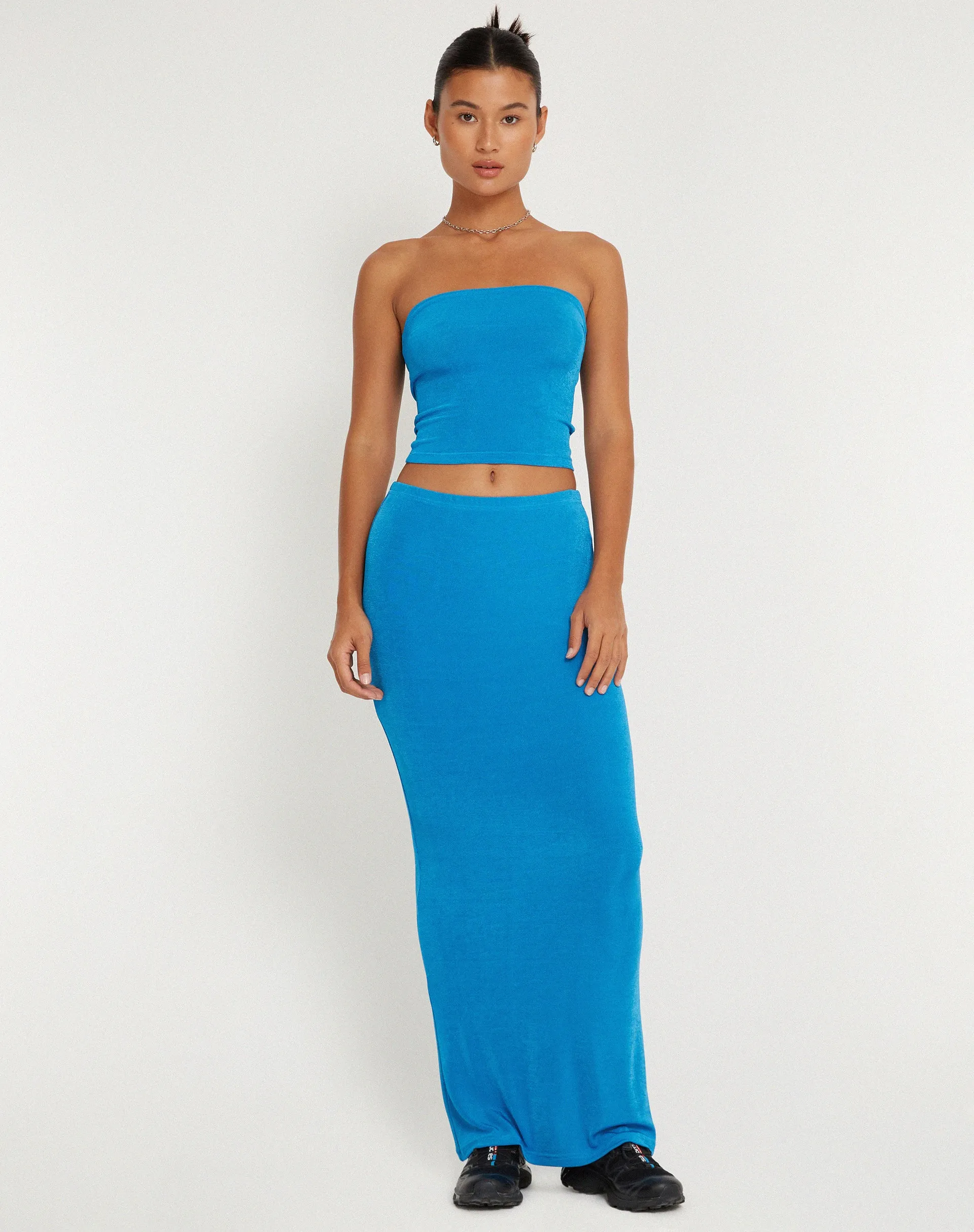 New Tulus Flood Maxi Skirt in Electric Blue