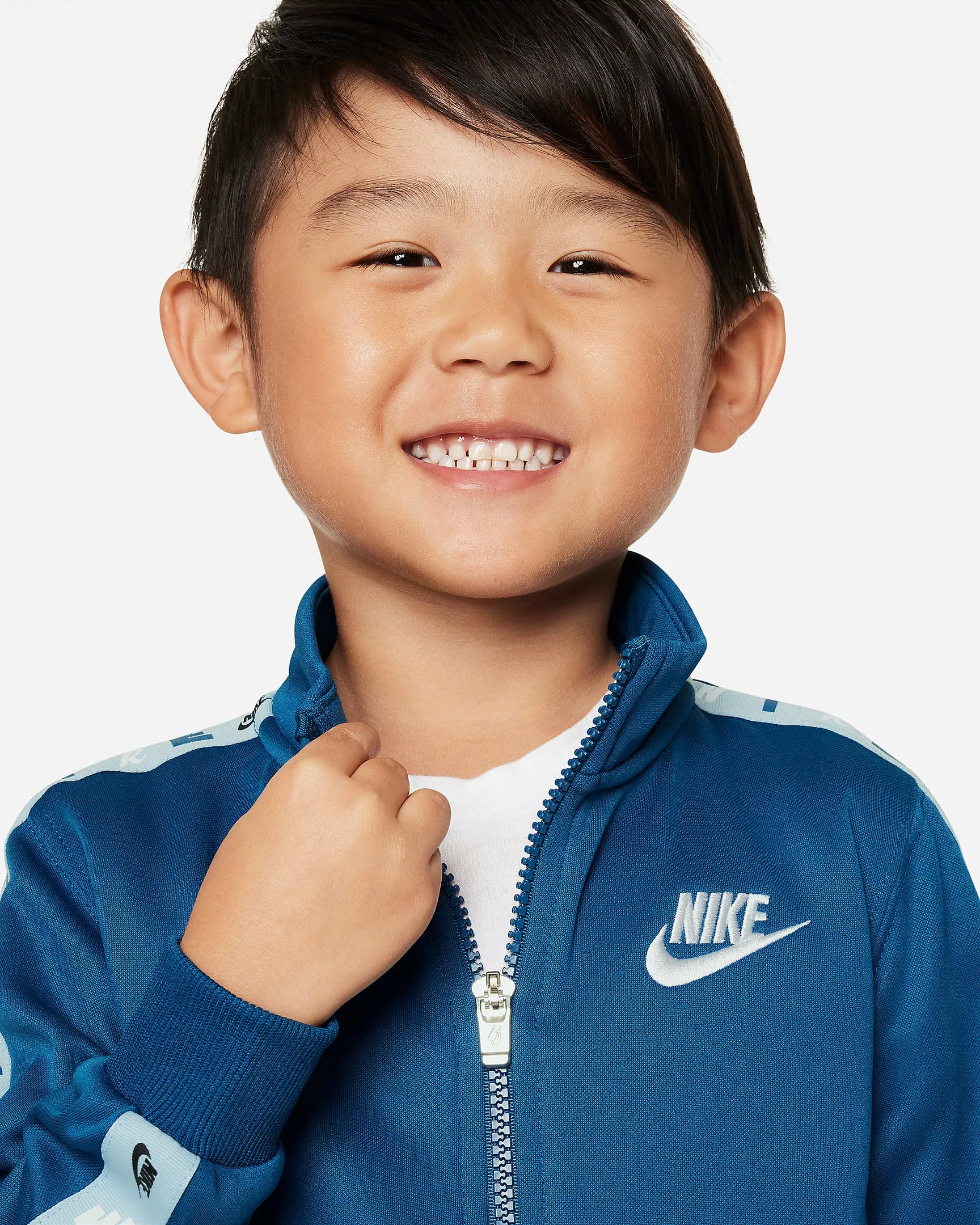 NIKE JUNIOR CLUB TRICOT NAVY BLUE TRACK-SUIT SET