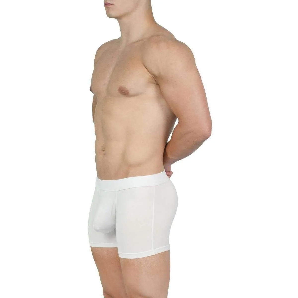 Obviously EliteMan Boxer Brief 3inch Leg - White