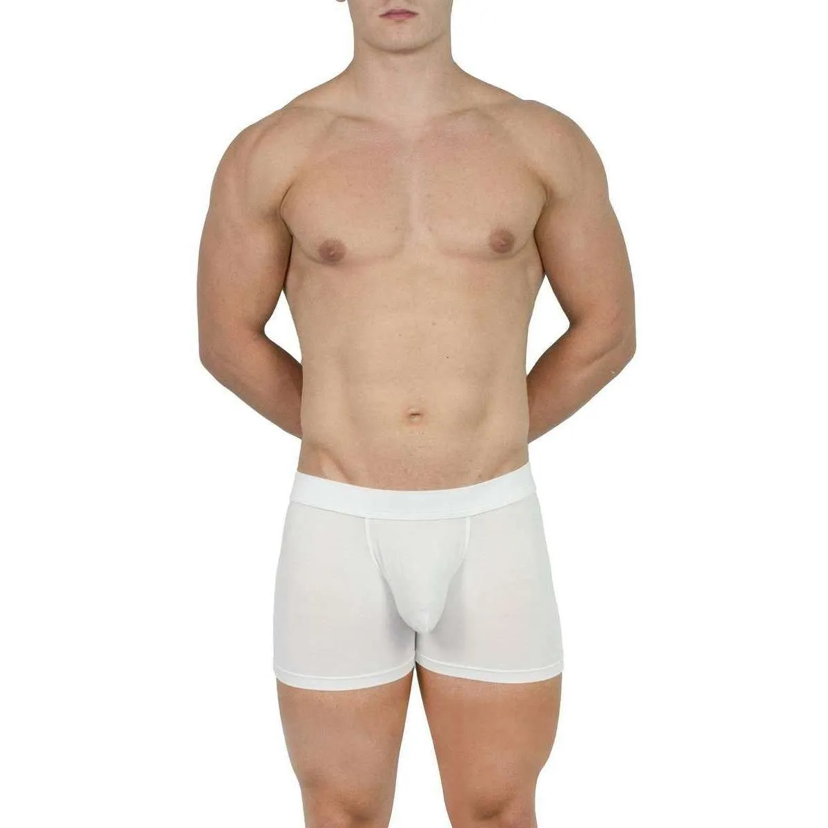 Obviously EliteMan Boxer Brief 3inch Leg - White