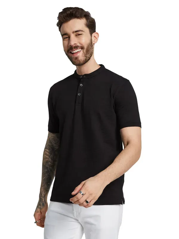 Octave Men Henley Neck Pockets T-Shirt