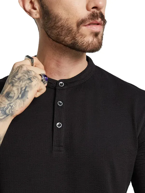 Octave Men Henley Neck Pockets T-Shirt