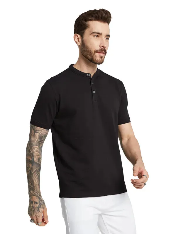 Octave Men Henley Neck Pockets T-Shirt