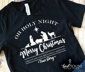 Oh Holy Night Nativity Christmas Shirt