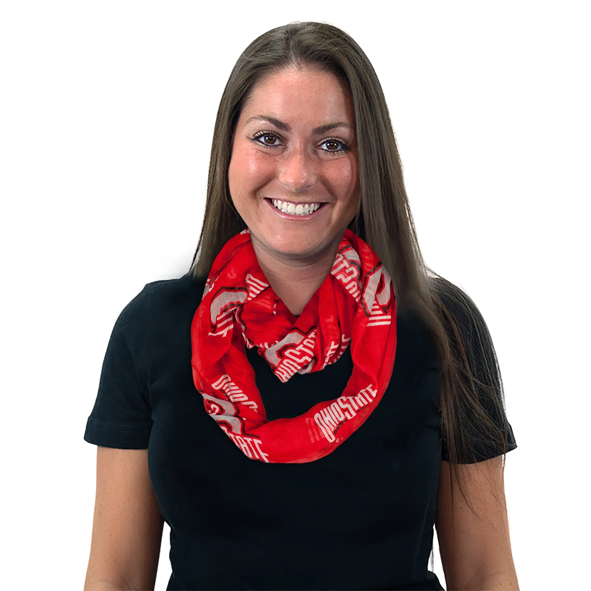 Ohio State University Sheer Infinity Scarf