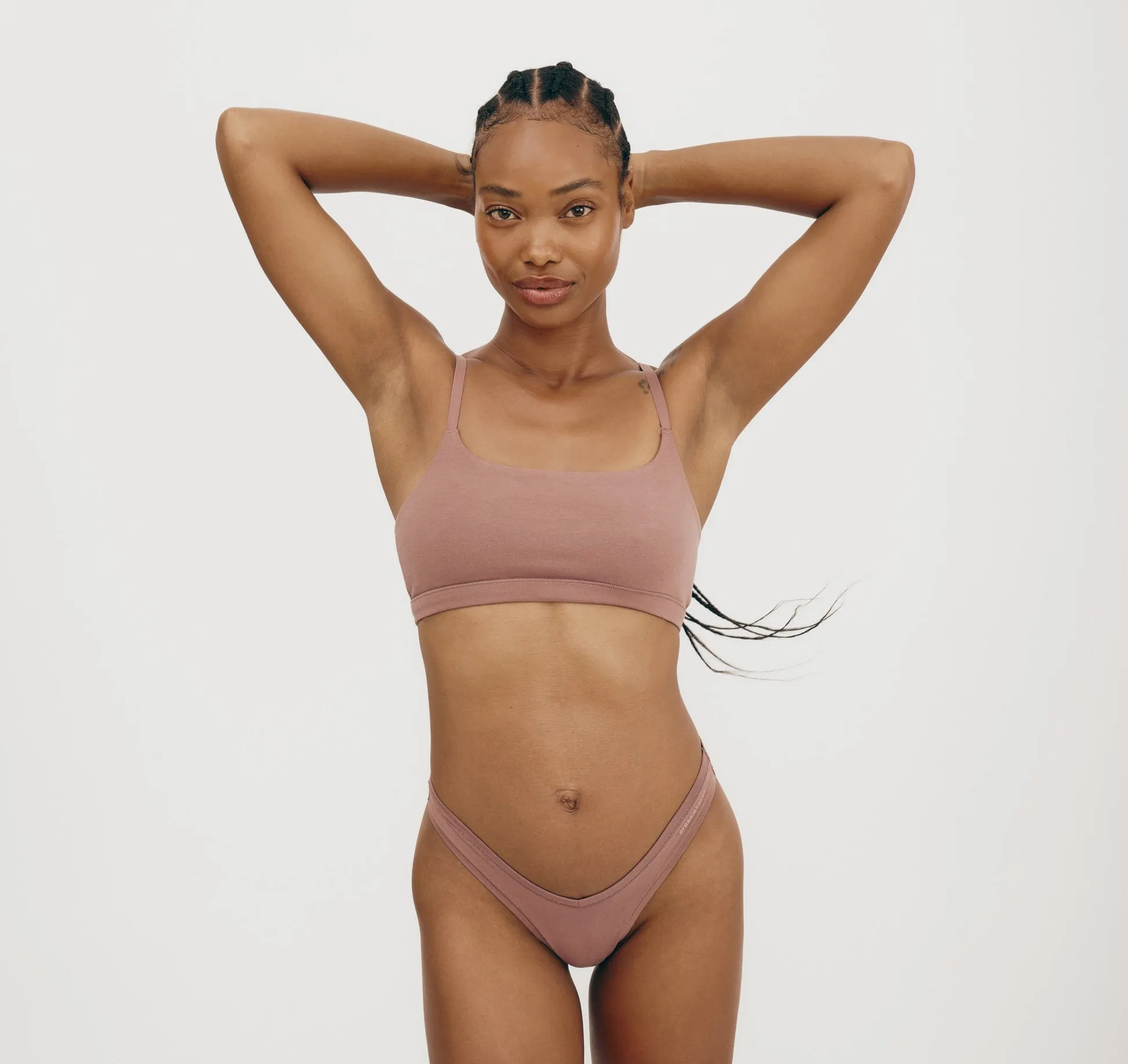 Organic Basics Flex Bralette - Rose Wood