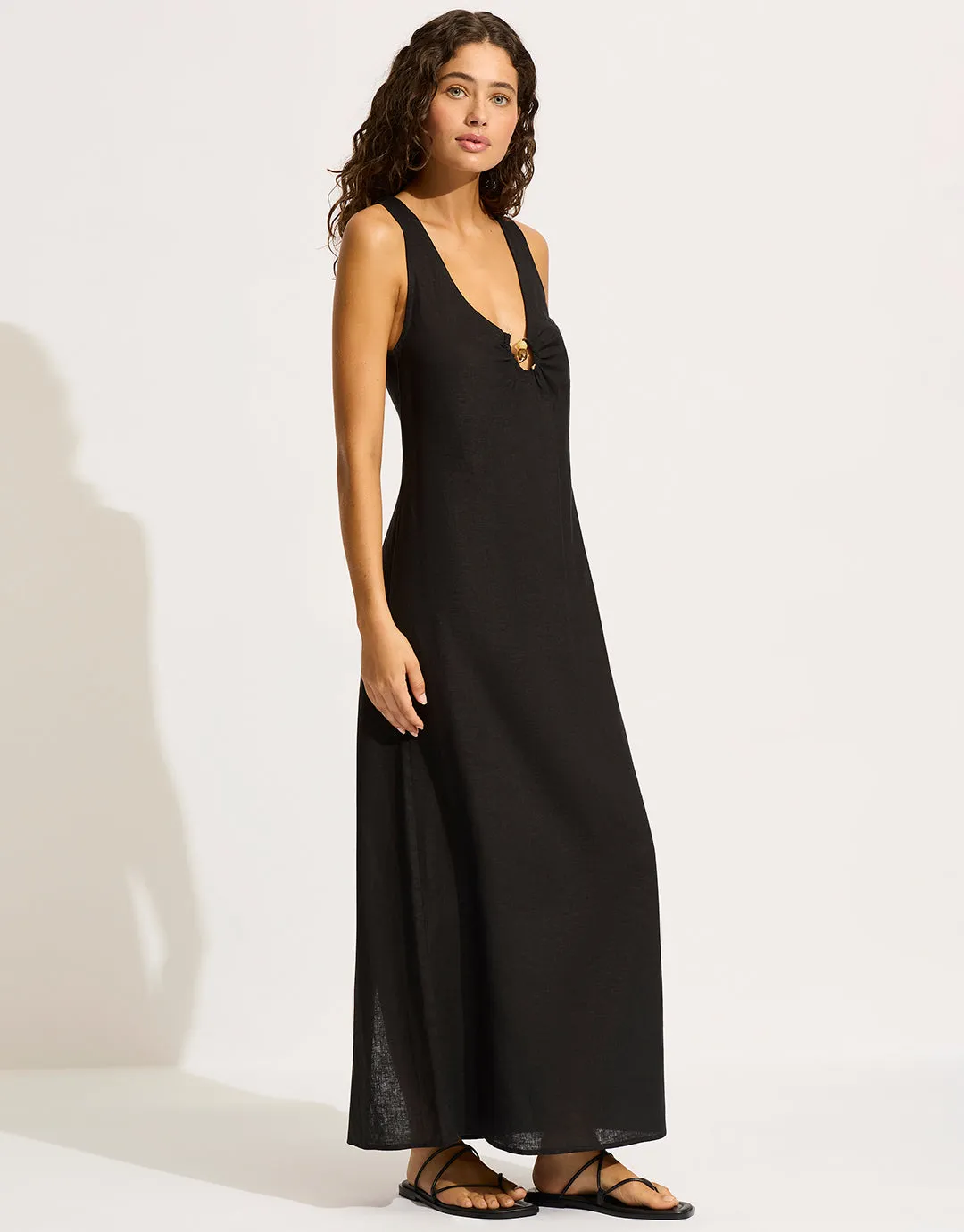 Palermo Keyhole Maxi Dress - Black