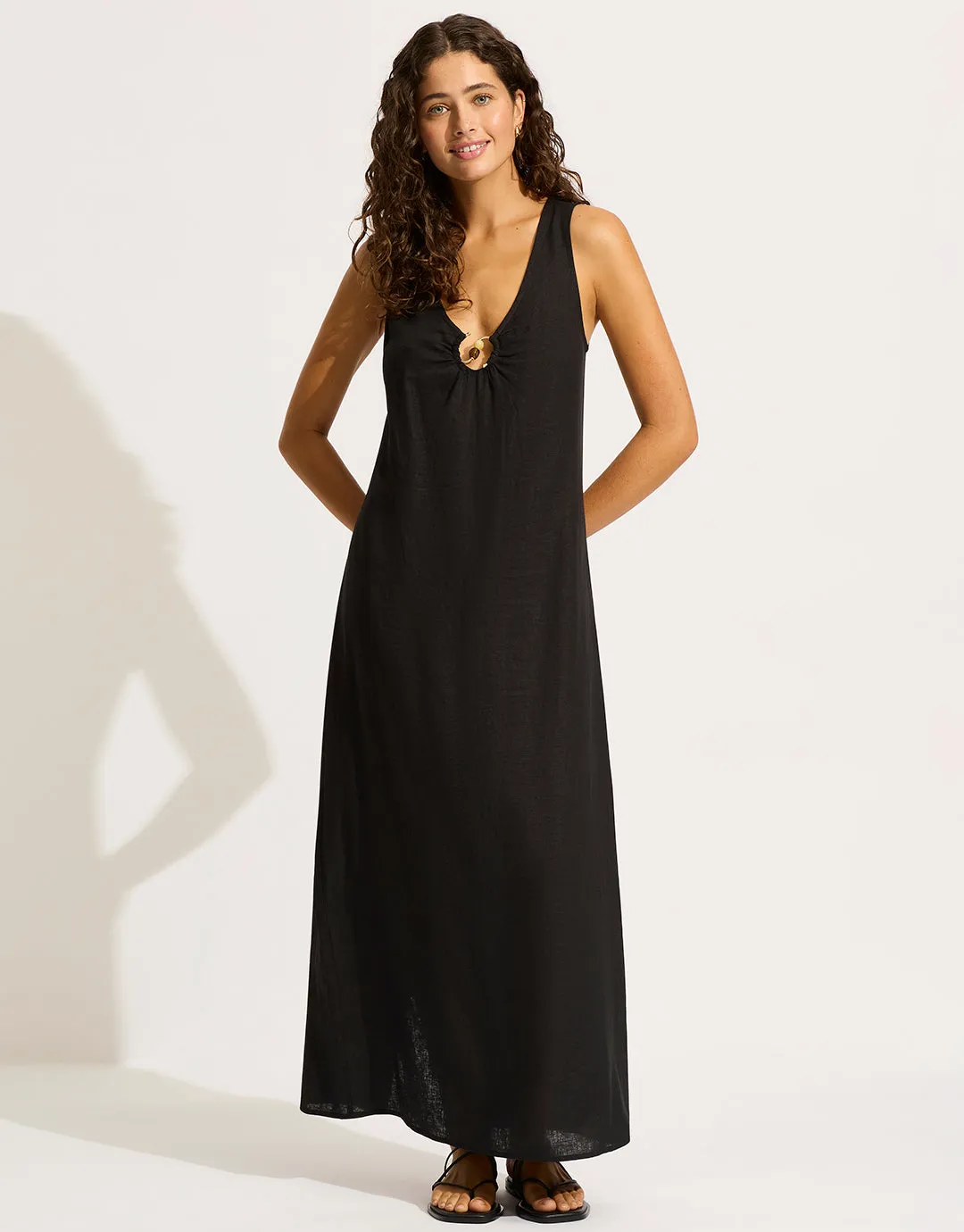 Palermo Keyhole Maxi Dress - Black