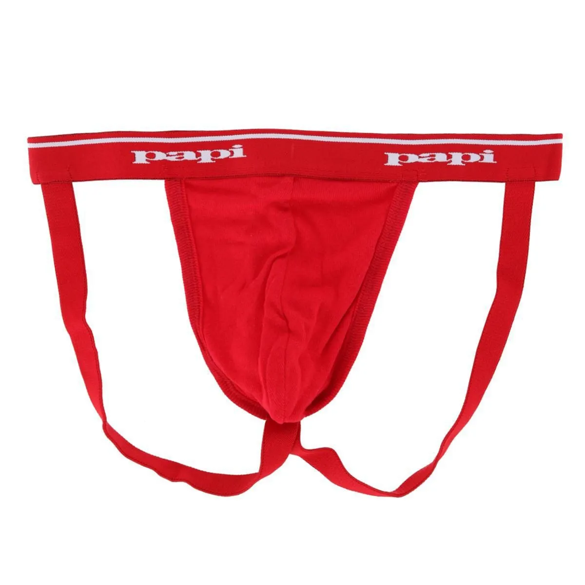 Papi Men's Solid Cotton Jock Strap Assorted (3 Pack)