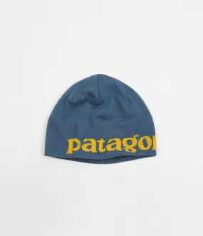 Patagonia Beanie - Logo Belwe Knit: Wavy Blue