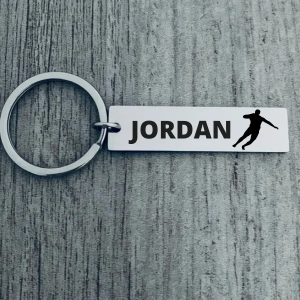 Personalized Track And Field Shot Put Keychain