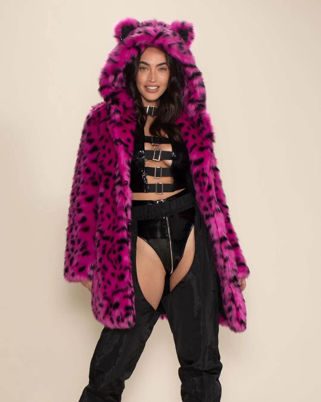 Pink Cheetah Classic Collector Edition Faux Fur Coat | Women's